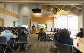 A guest speaker addressed current issues facing the bee industry.