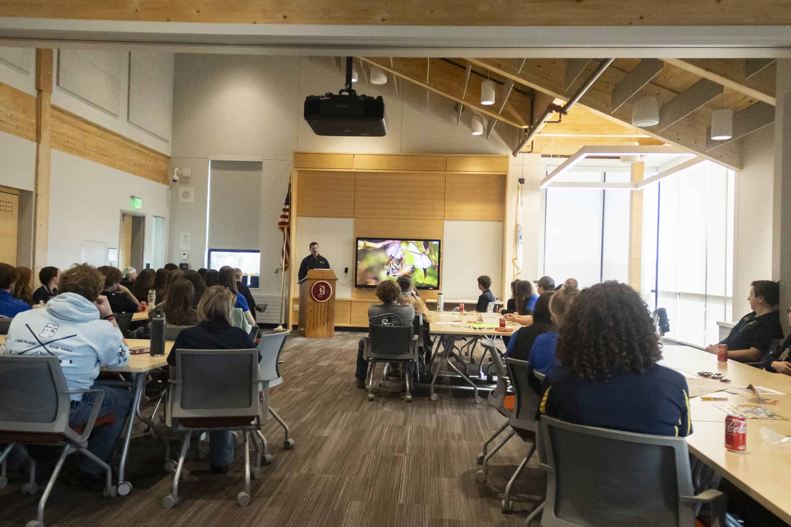 A guest speaker addressed current issues facing the bee industry.