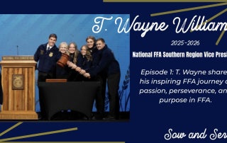The 2025-2026 National FFA Officer installation at the 98th National FFA Convention.