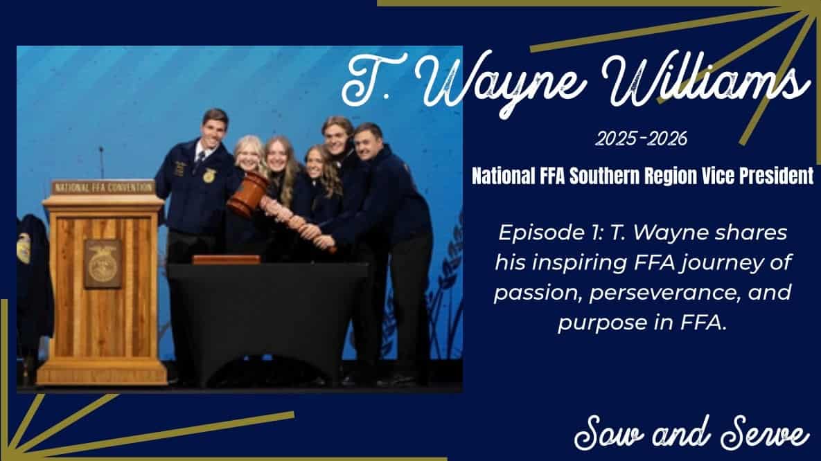 The 2025-2026 National FFA Officer installation at the 98th National FFA Convention.
