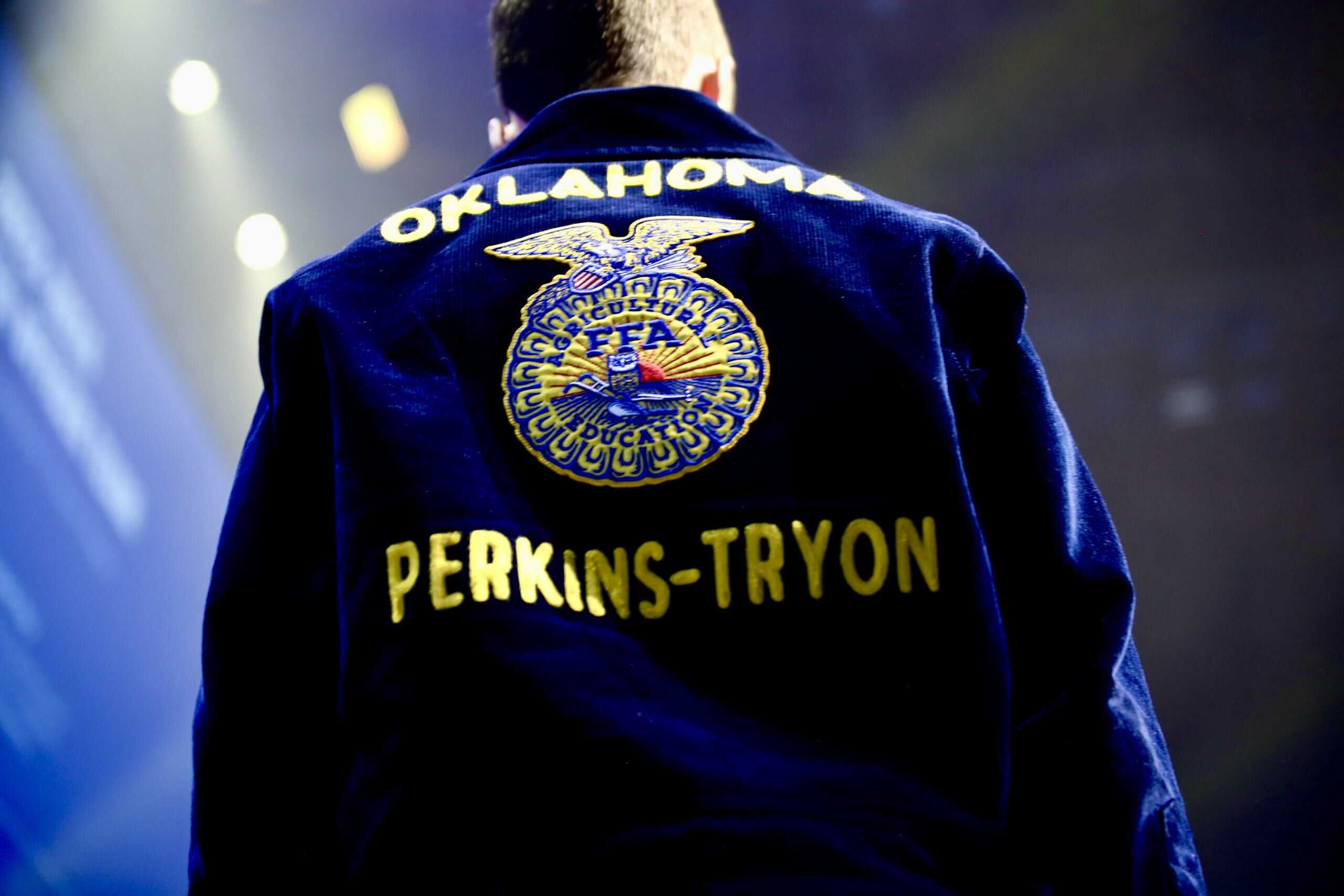 Trey Myers’ jacket at the Oklahoma State FFA Convention.