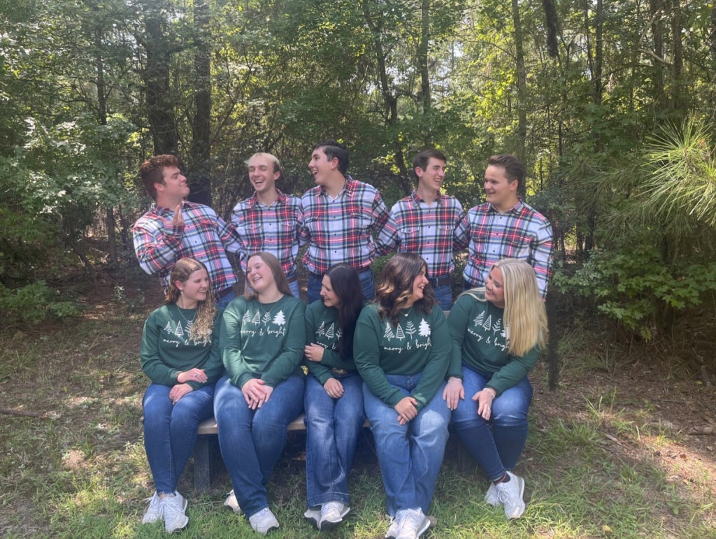 The Louisiana FFA State Officer Team feels the Christmas spirit.