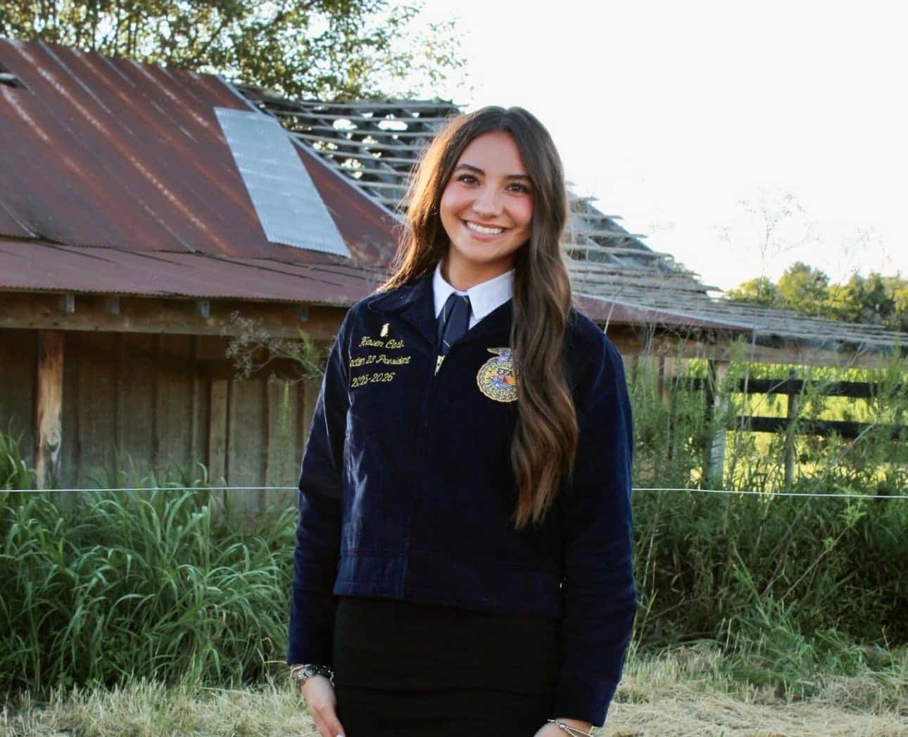 North Clay High School FFA member Haven Cash.