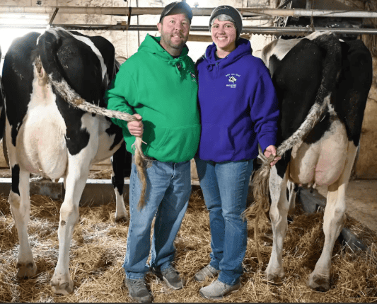 Dairy producers Richard and Michelle Schweer.
