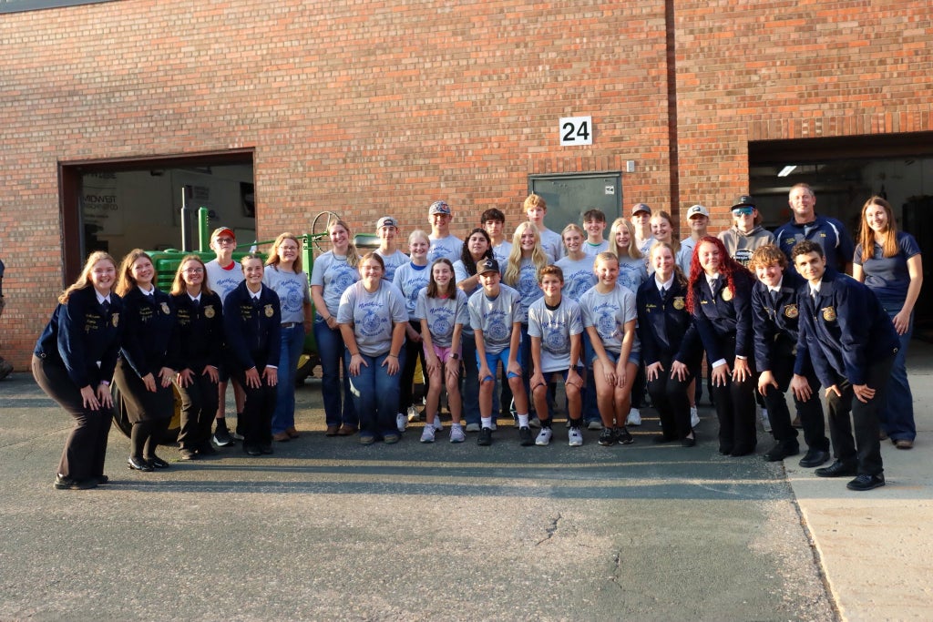 Northfield FFA members and chapter officers at the first official meeting of 2025-2026 year. (Not all members pictured.)