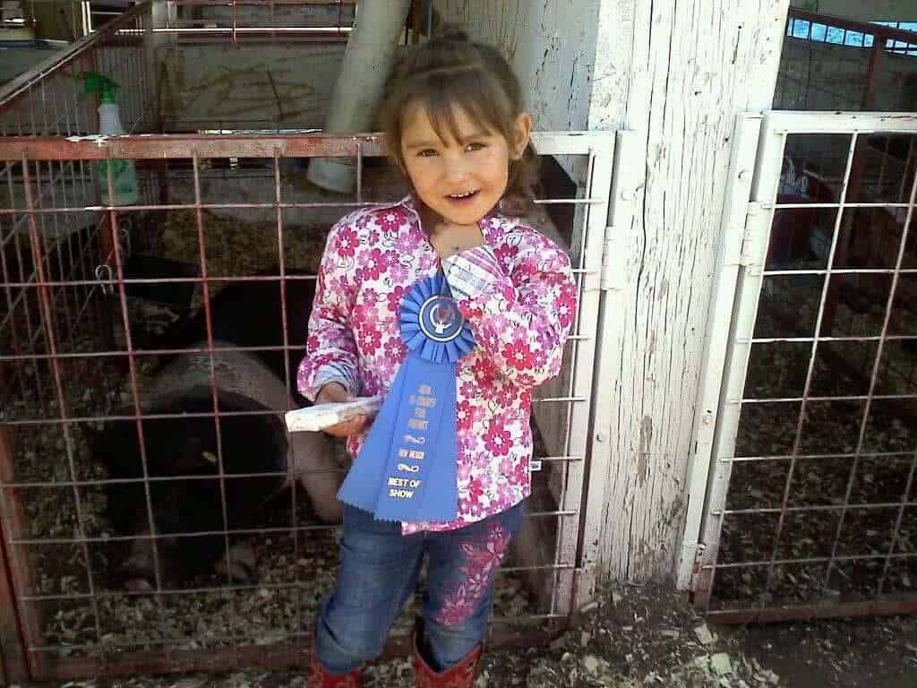 Karyssa Cook growing up showing animals. 