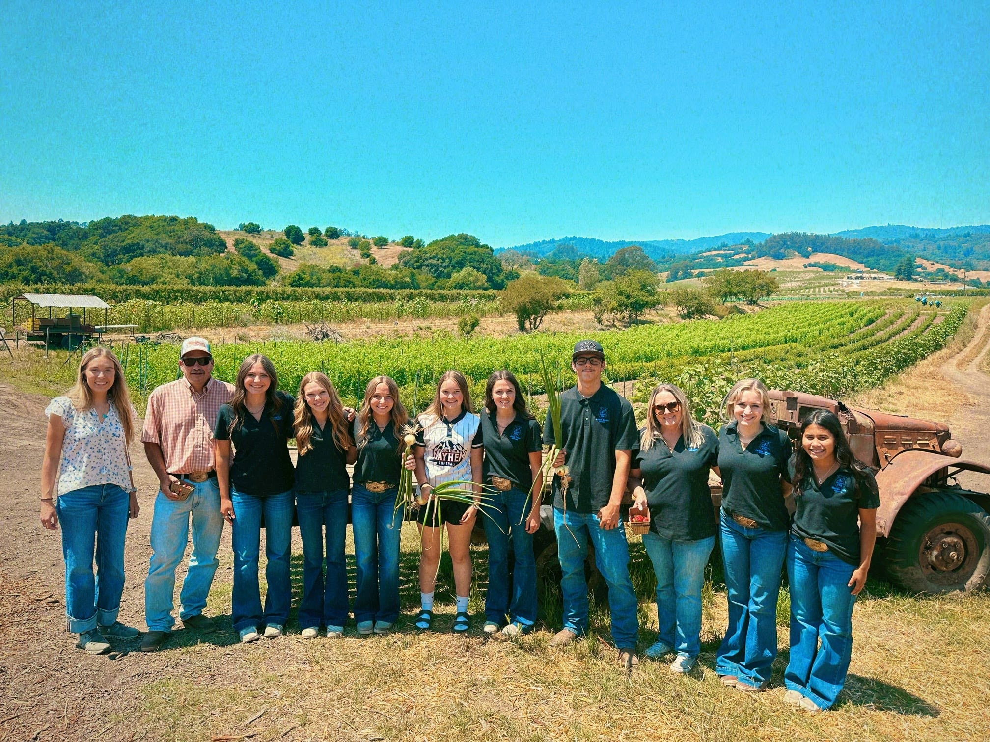 Mariposa FFA officers and advisors held their officer retreat in June 2025 at the Live Earth Farm.