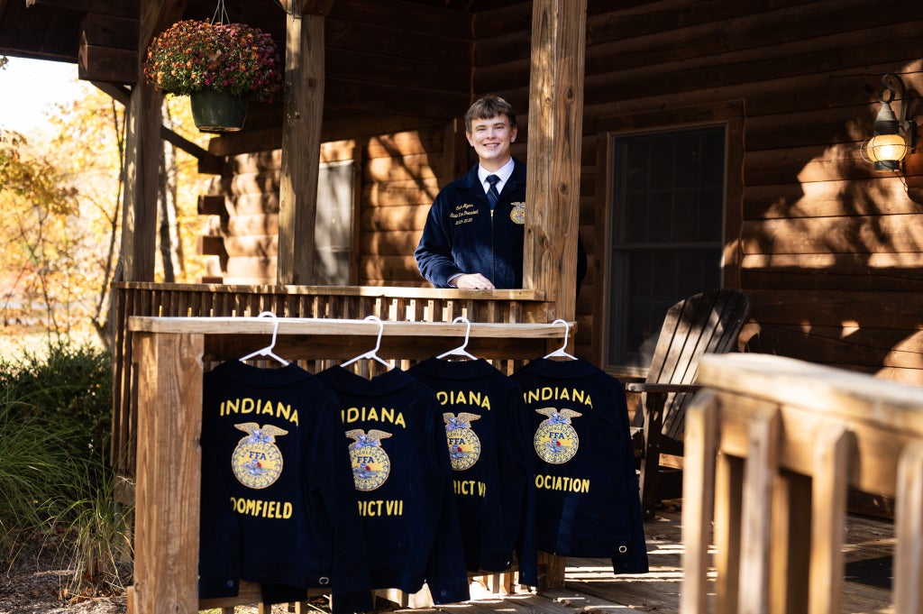 Indiana FFA State Southern Region Vice President Calvin Myers.