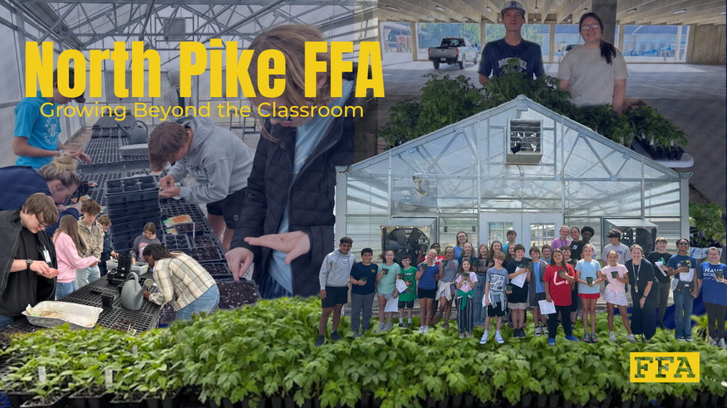 The North Pike FFA Chapter learns new lessons from having hands-on experiences in its new greenhouse and applies these to benefit the community.