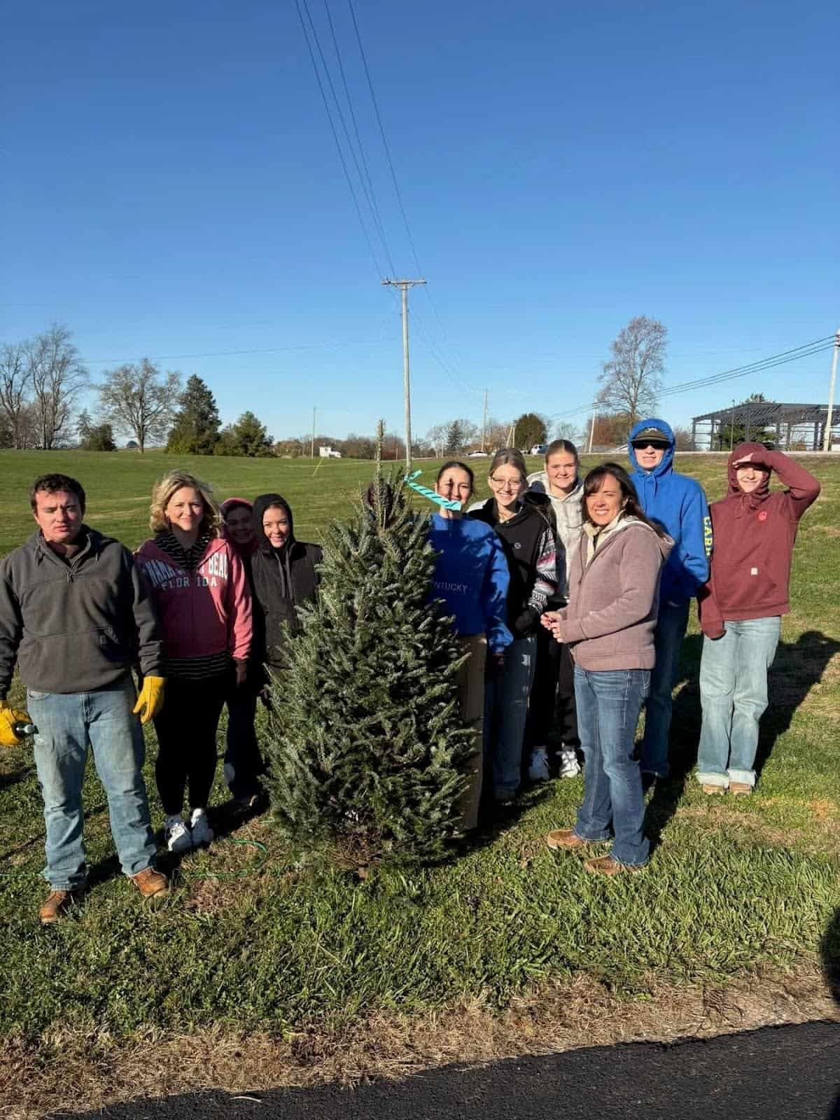 Fleming County FFA members work on Flemingsburg’s “Memory Lane."