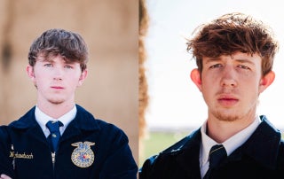 Wylie Schwebach (left) and his brother Aiden Schwebach (right)