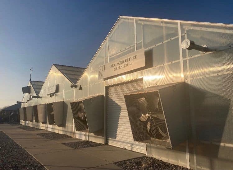 The three greenhouses located at the Granite Technical Institute.