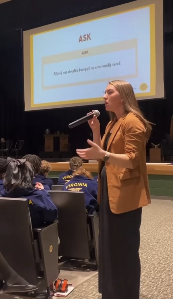Tess Sibel gives directions to advocacy training participants.