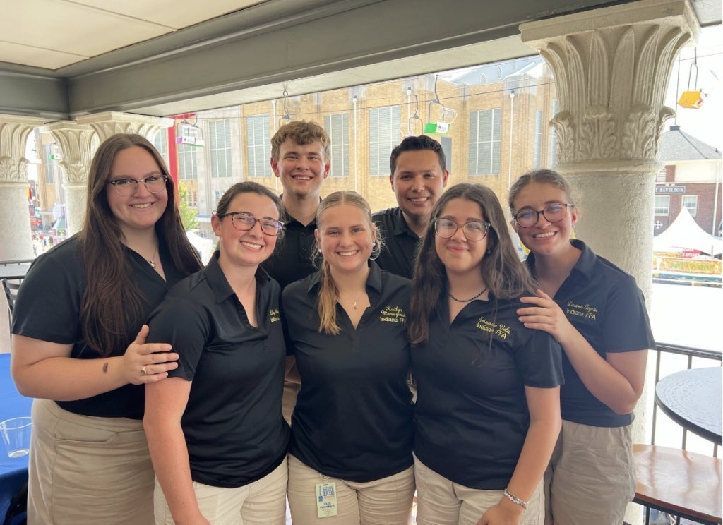 The 2025-26 Indiana FFA State Officer Team.