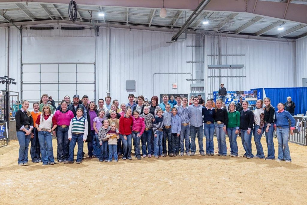 Jeff Beutler Memorial Swine Show exhibitors.