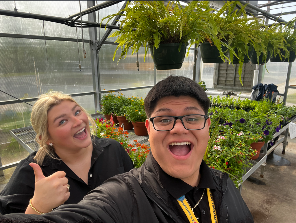 Manzanarez and Ms. Nealy from Athens Drive High School at Green Level High School during student teaching. Both now serve as Wake County agricultural education teachers.
