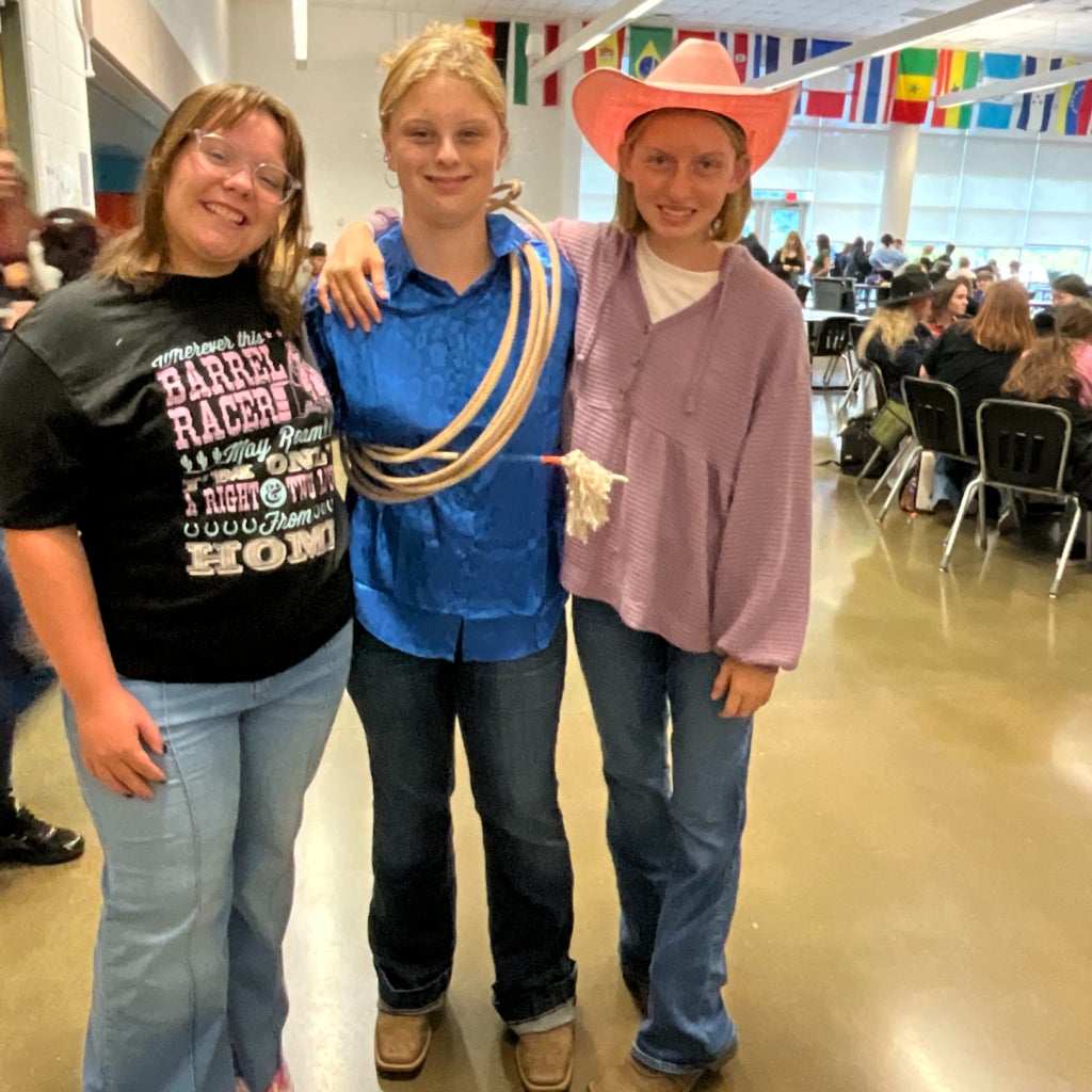 Eastern View FFA members participate in western-themed spirit day.