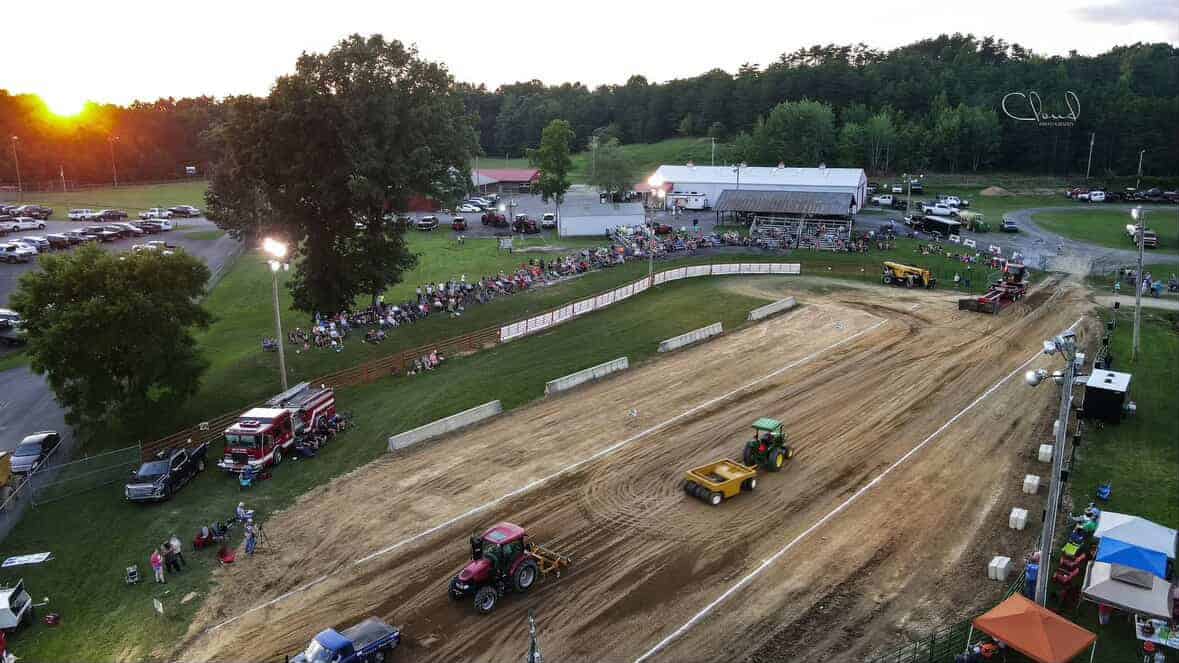 The Laurel County Fairgrounds being prepared for the pull during a previous year.