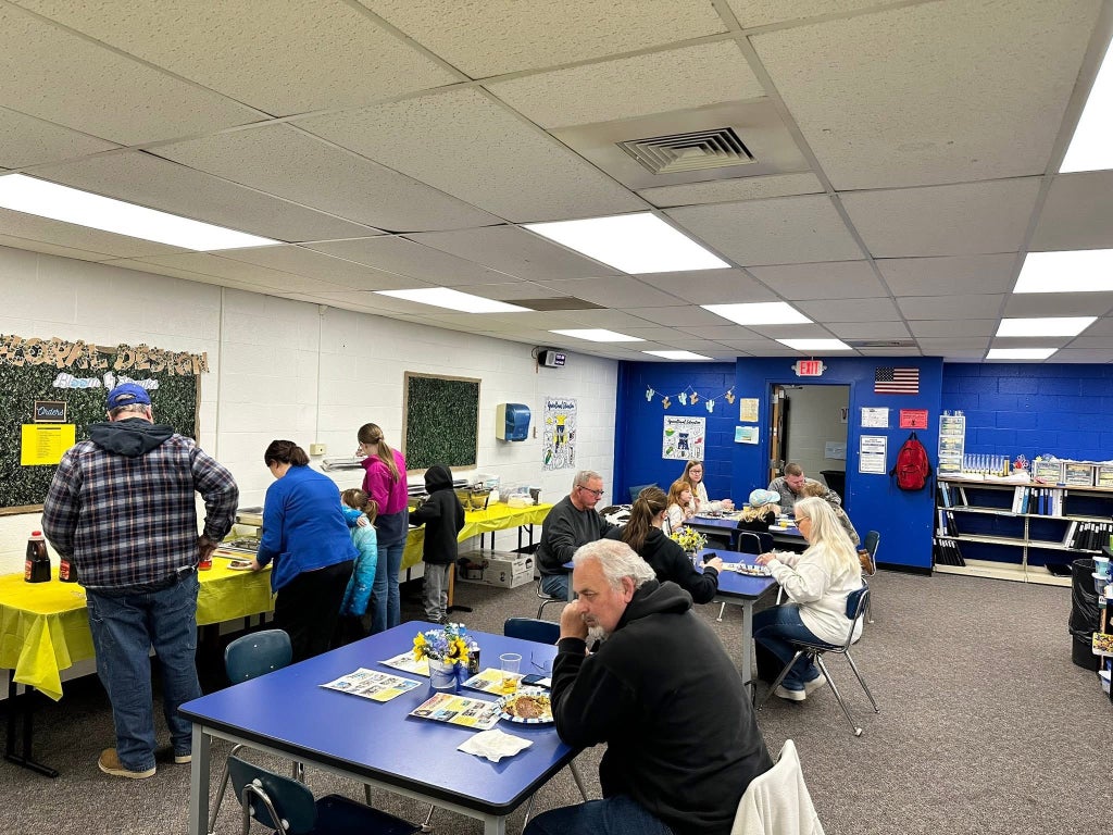 Community members enjoy breakfast at the annual community appreciation breakfast.