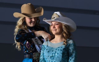 Chelsey Ruby receiving her Miss Teen Rodeo Kentucky sash.
