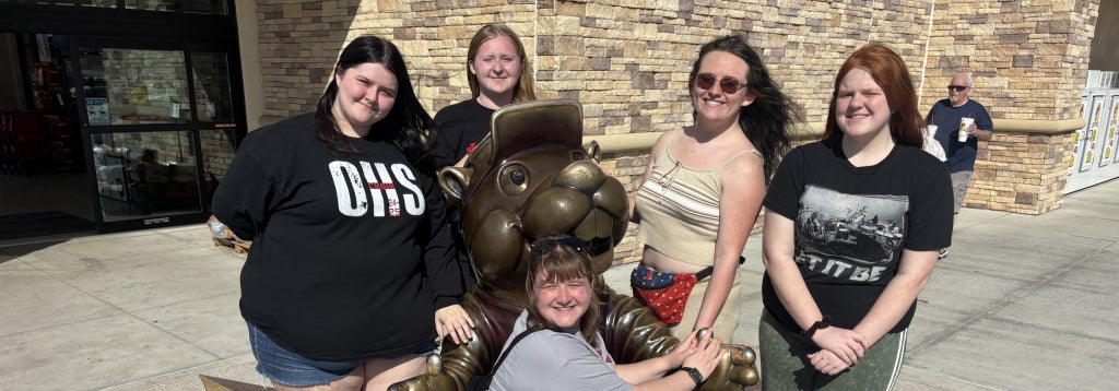 Norah Eaton (far right) and her student council team.