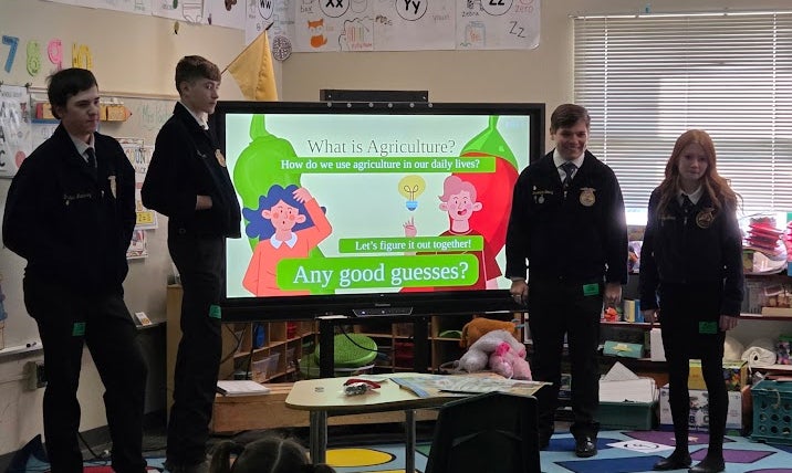 An Ag in the Classroom presentation by FFA members.