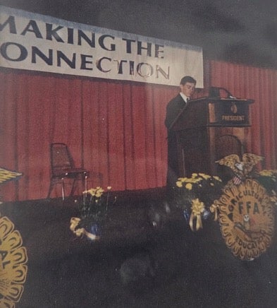 Reed addresses Kentucky FFA at the Kentucky State FFA Convention during his time as state president.