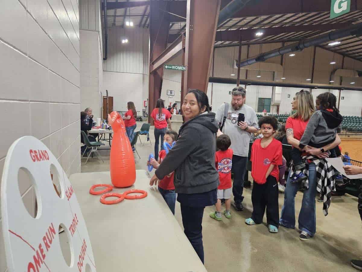 Forest-Scott FFA members helping out with bean bag toss, soccer, and other activities.
