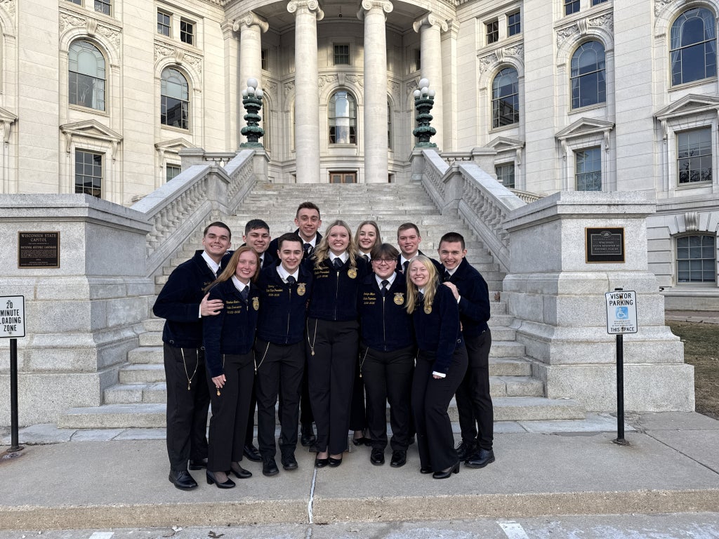 The Wisconsin FFA State Officer Team on Capitol Hill.