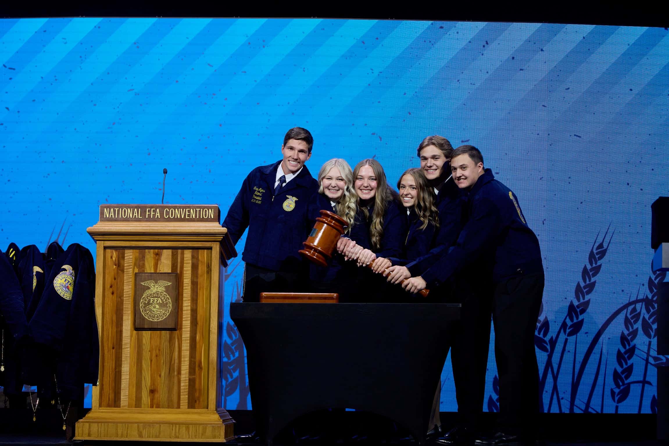 Trey Myers and the newly elected national officer team.
