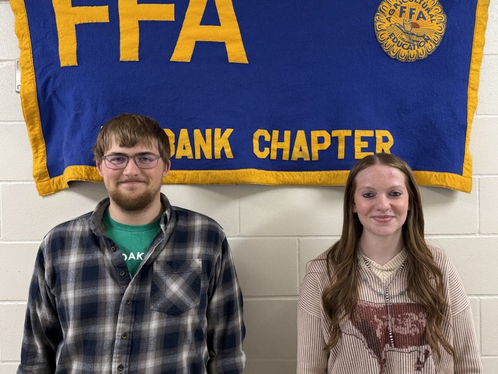 Milbank FFA members Cody Wiik and Bailey Schwagel.