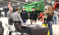 FFA members talk to presenters from the State Highway Patrol.