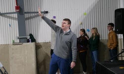 Luke Jennings instructs members to stop the "train activity."