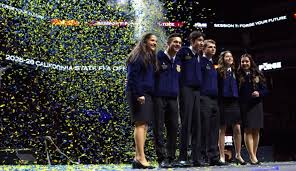 2025 - 2026 California FFA State Officer team celebrating their election.