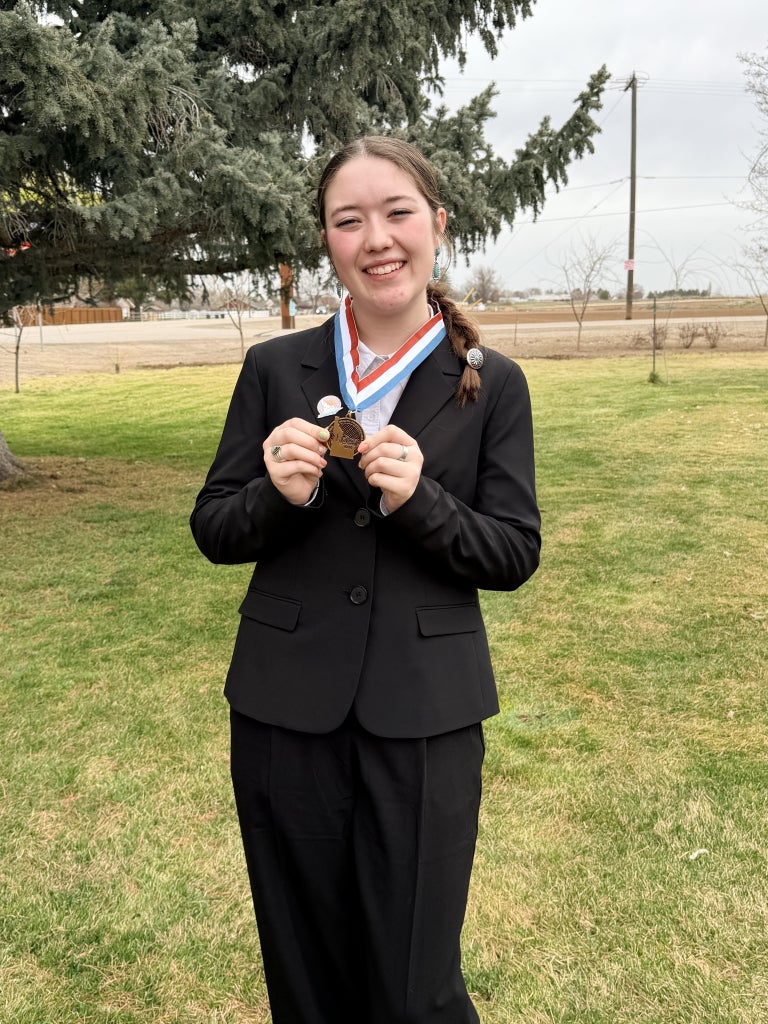 Moore continues to have success outside of the blue jacket. Her HOSA parliamentary procedure team took first place at state.