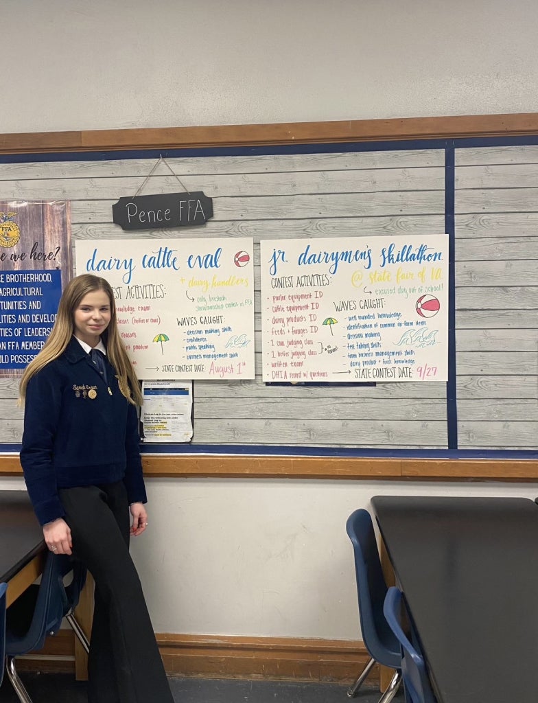 As a high school senior, Craun ran a cattle evaluation and dairymen’s station for middle school students.