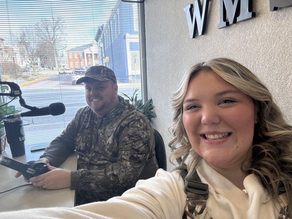 Author Delainey Haddix and Sorrell on a local radio show for FFA Week.