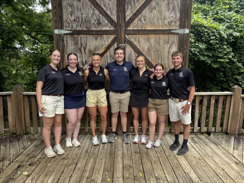 Abby Korff (third from the left) attends Missouri’s Area Officer Institute to share a perspective on her work with Pioneer.