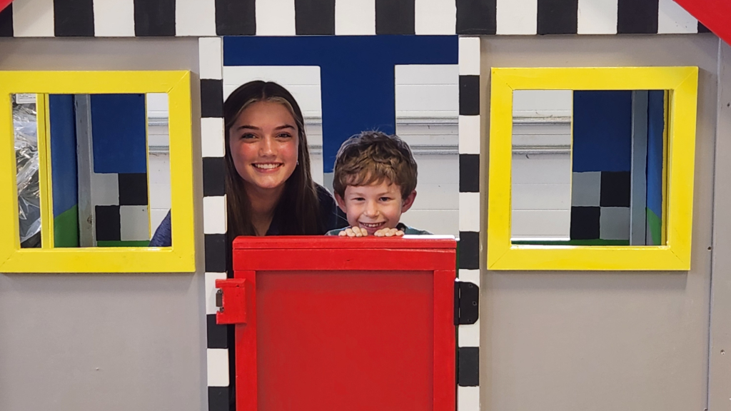 Garreston introduces the playhouse she helped build to its new owner.