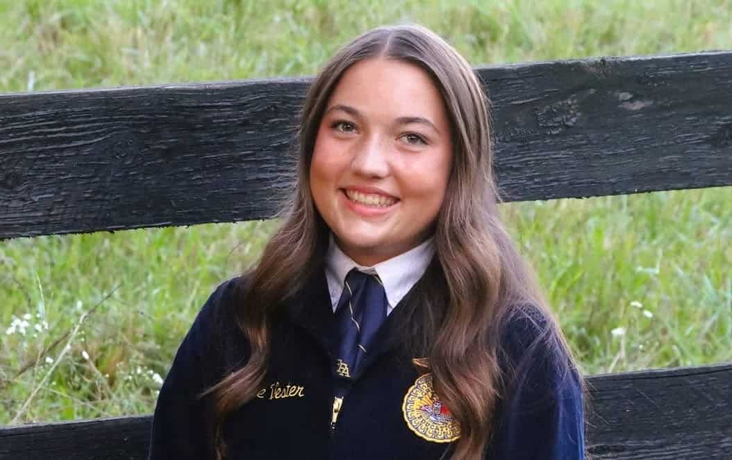 Mackenzie Vester, author and 2026-27 Monterey FFA president.