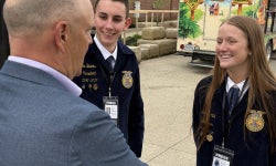 Convention Reporters Cole Bauman and Emily Lichtle talk with ODA Director Brian Baldridge