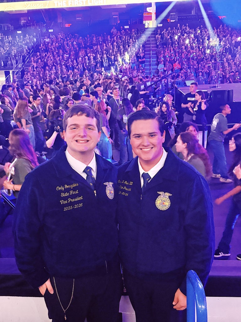 Texas State Officers Tucker Smith and Carlos Guerra.