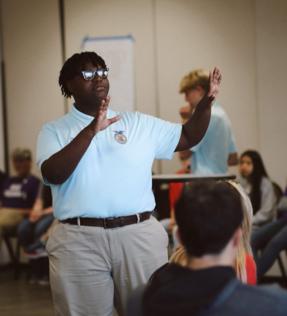 Curtis Hall, Jr. facilitating a workshop at the Chapter Officer Leadership Training titled " Racing to Your Why."