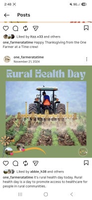 A post from one farmer at a time focusing on health of rural communities.
