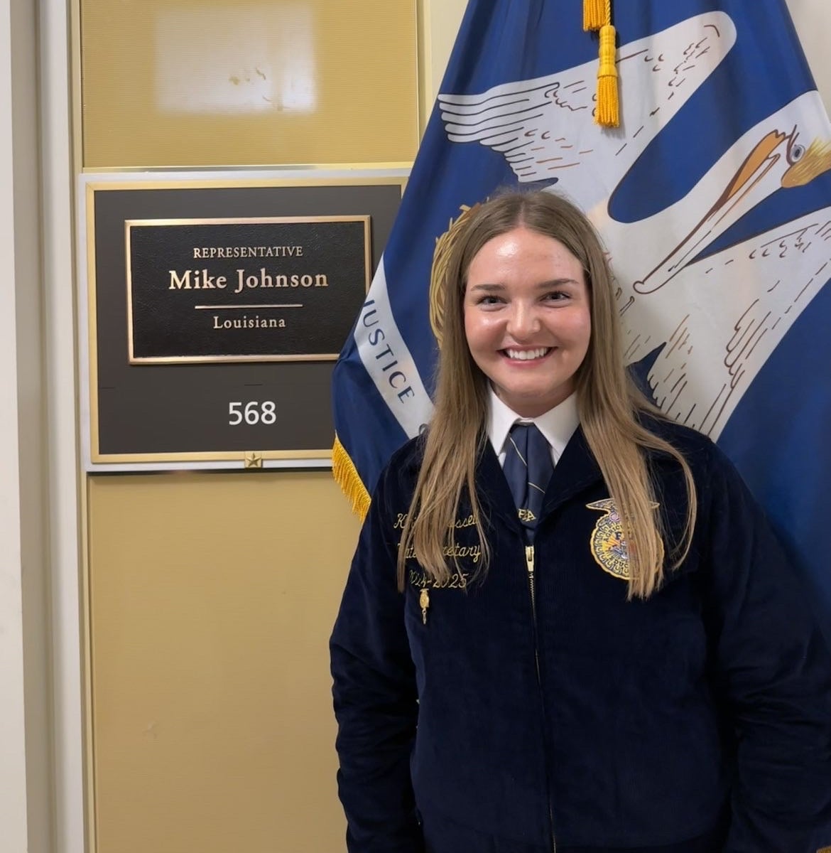 Brassell visits the office of a Louisiana representative.