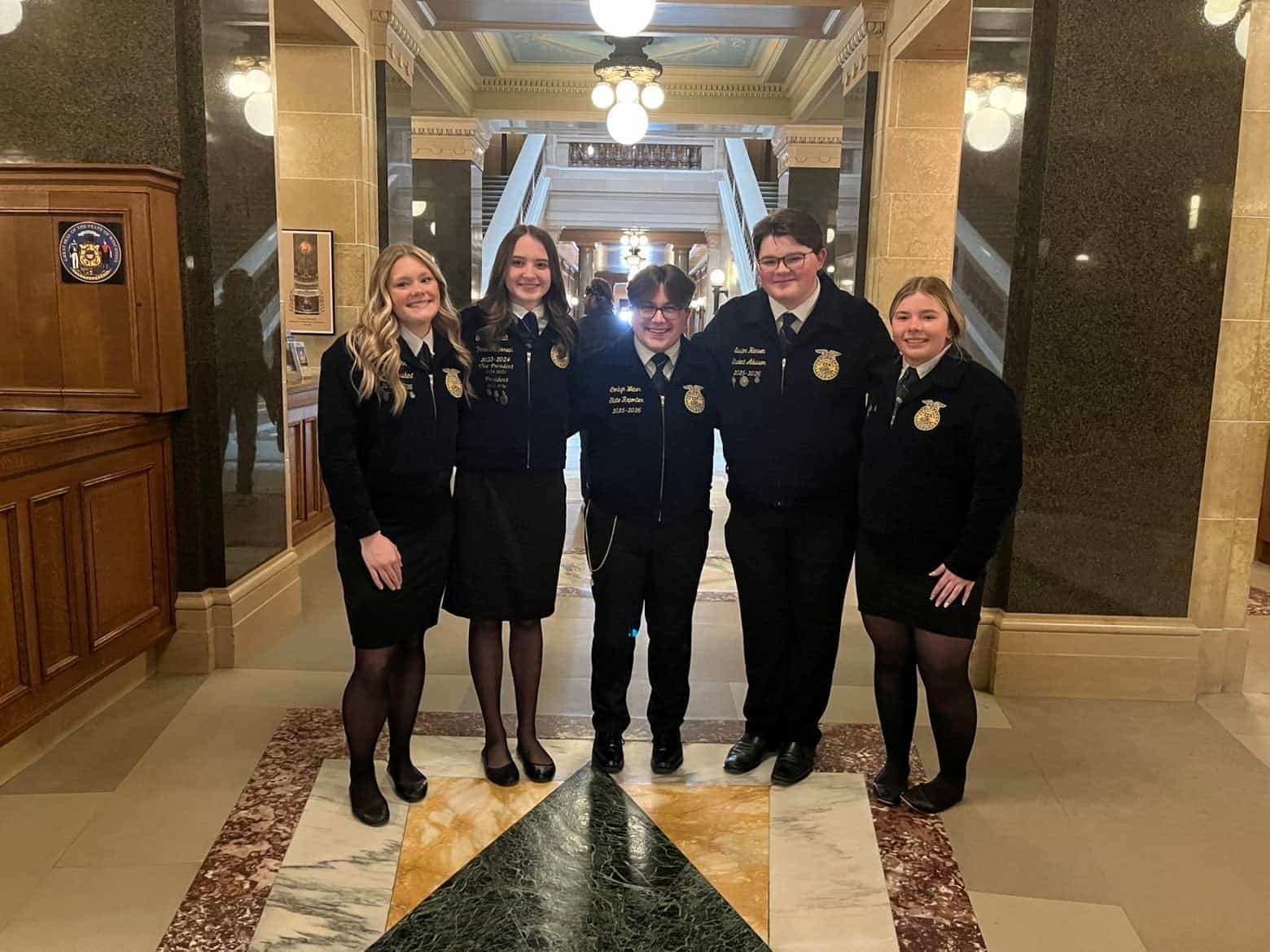 The Wisconsin FFA in the USA reporter team with State FFA Reporter Corbyn Weber!