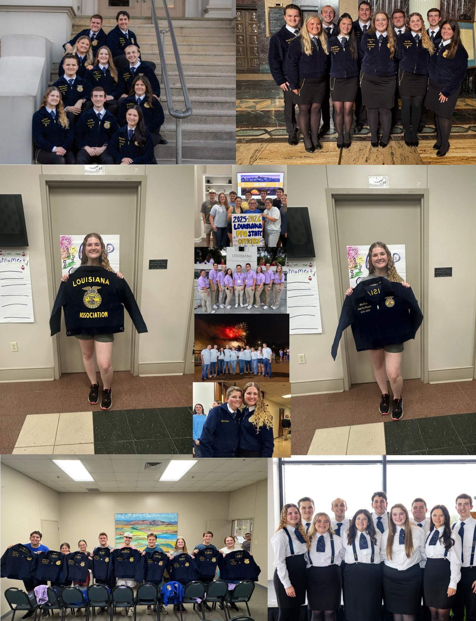 The 2025-26 Louisiana FFA State Officer Team.