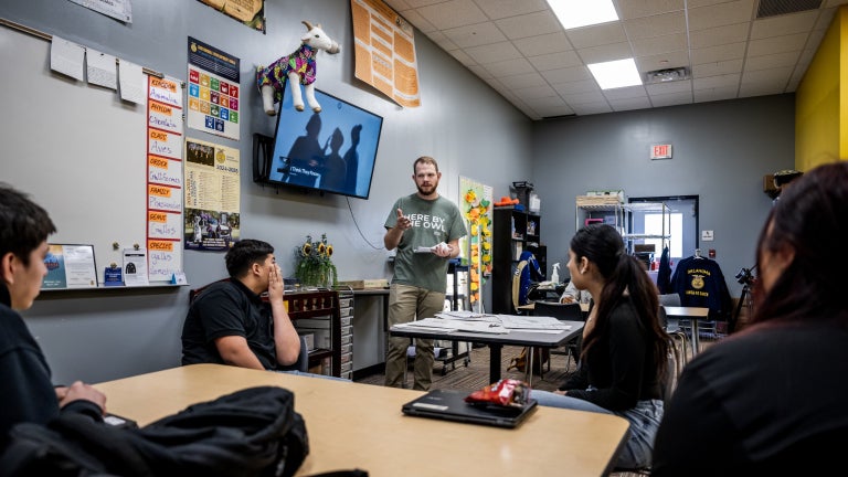 FFA Advisor Leading Classroom Presentation
