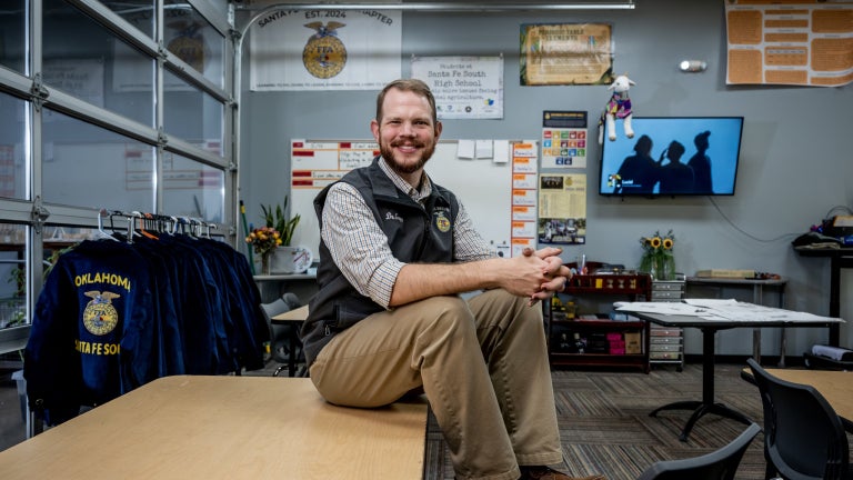 FFA Advisor in Santa Fe South Classroom