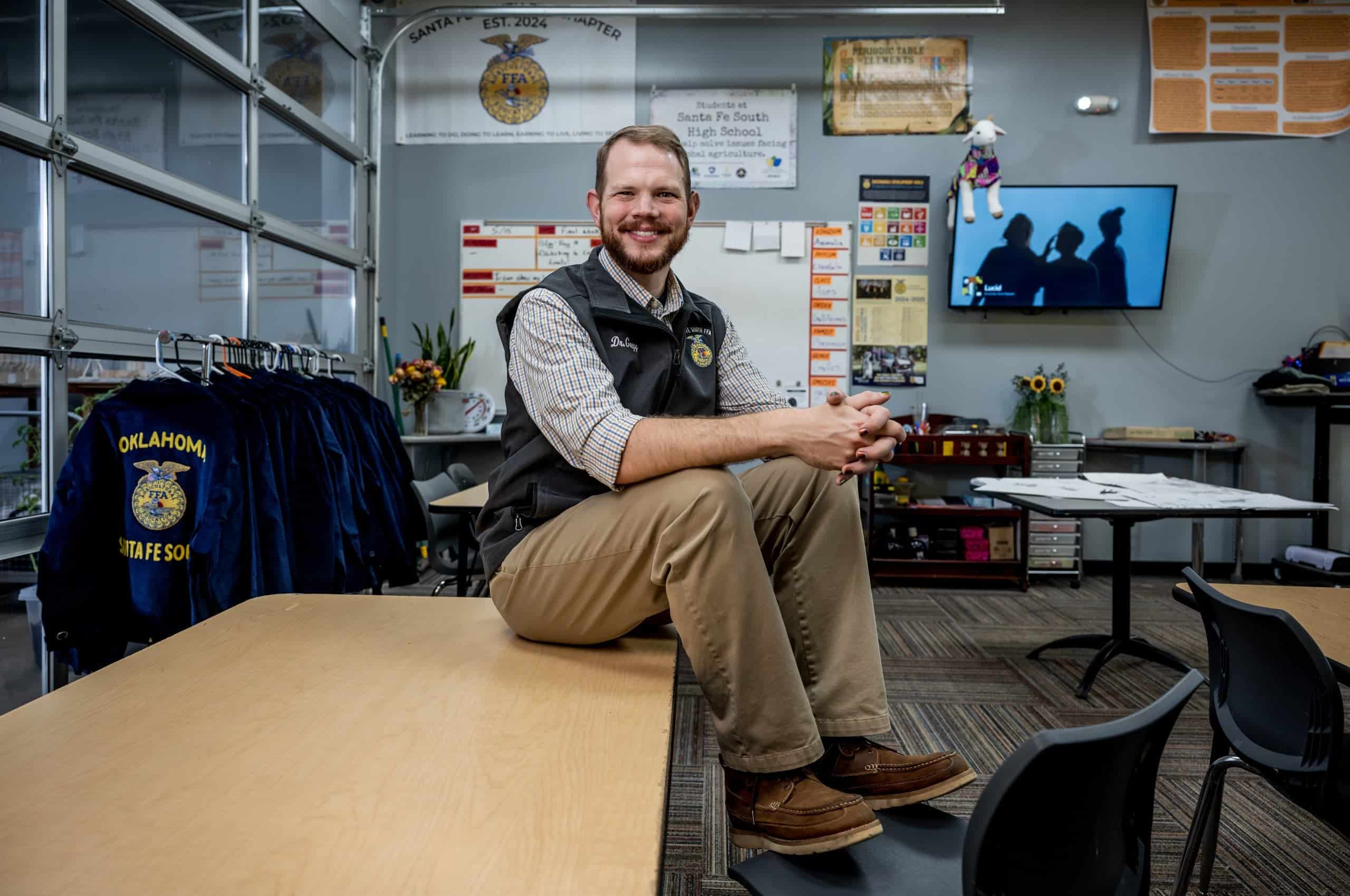FFA Advisor in Santa Fe South Classroom